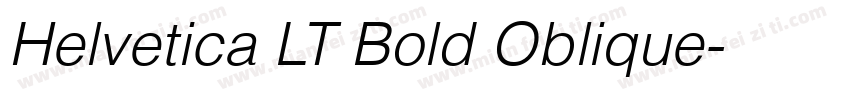 Helvetica LT Bold Oblique字体转换